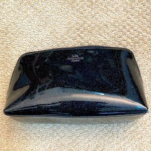 Coach make-up bag vinyl outside fabric inside